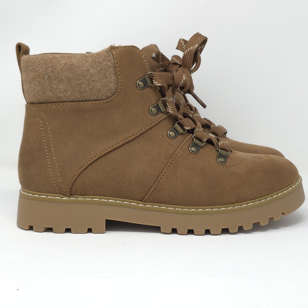 CLIFFS BY WHITE MOUNTAIN Connie Cushioned Lace Up City Hiker Ankle Boot Brown 9M - Picture 3 of 7